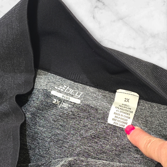 BCG Gray and Black Plus Size Athletic Casual Shorts Size 2XL B54 - Picture 2 of 7